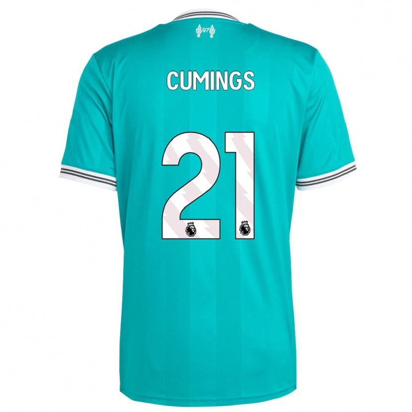 Danxen Men Eartha Cumings #21 Green White Third Jersey 2025/26 T-Shirt