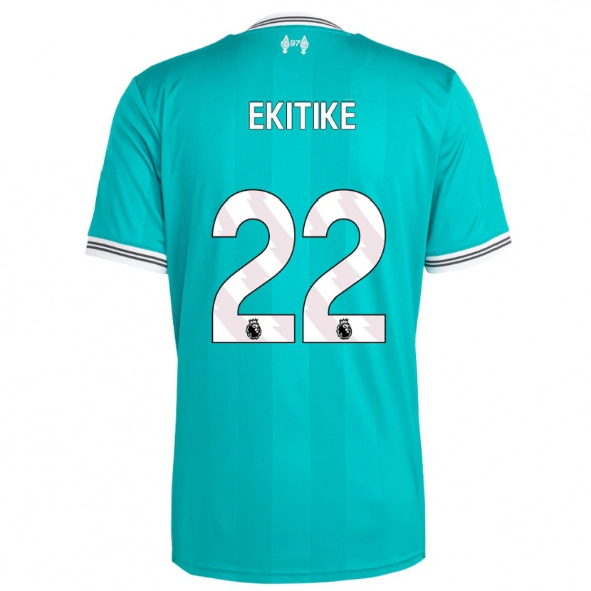 Danxen Men Hugo Ekitiké #22 Green White Third Jersey 2025/26 T-Shirt