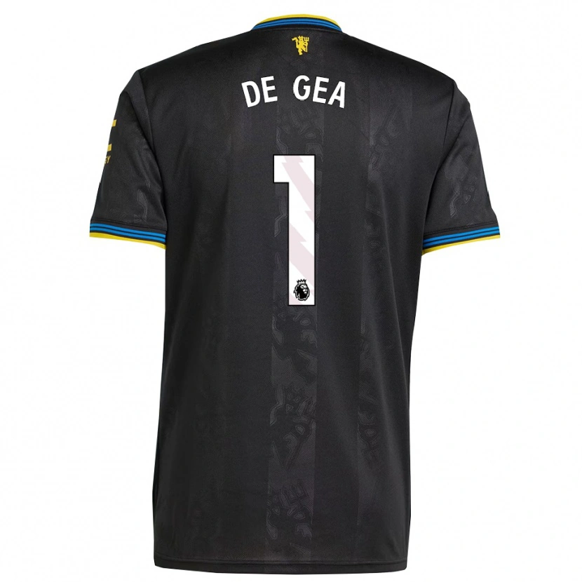 Danxen Men David De Gea #1 Black Yellow Blue Third Jersey 2025/26 T-Shirt