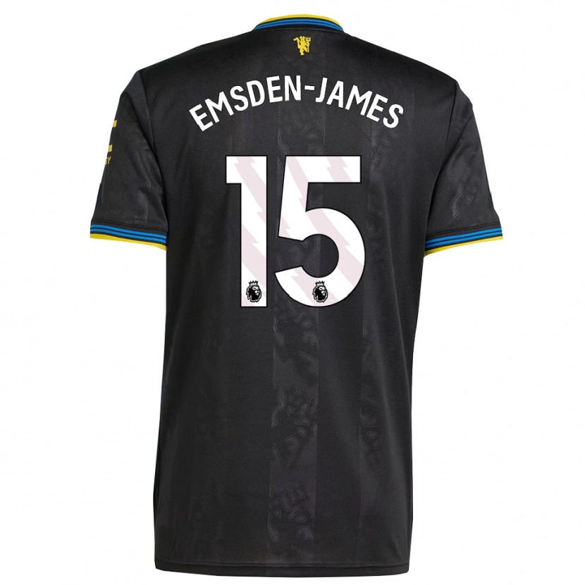 Danxen Men Harley Emsden-James #15 Black Yellow Blue Third Jersey 2025/26 T-Shirt