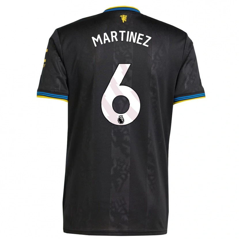 Danxen Men Lisandro Martínez #6 Black Yellow Blue Third Jersey 2025/26 T-Shirt