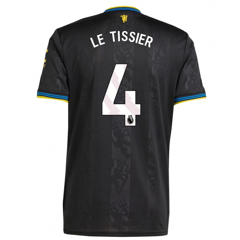 Danxen Men Maya Le Tissier #4 Black Yellow Blue Third Jersey 2025/26 T-Shirt