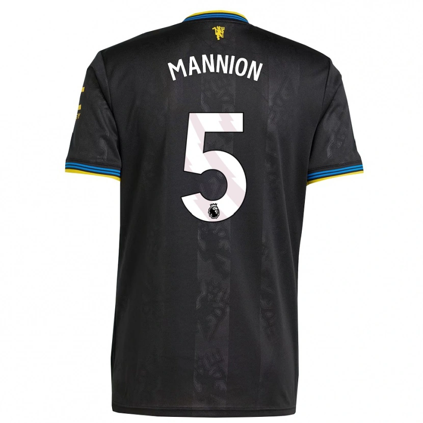 Danxen Men Aoife Mannion #5 Black Yellow Blue Third Jersey 2025/26 T-Shirt