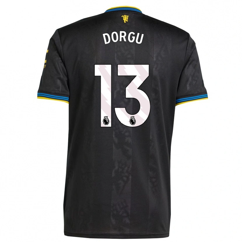 Danxen Men Patrick Dorgu #13 Black Yellow Blue Third Jersey 2025/26 T-Shirt