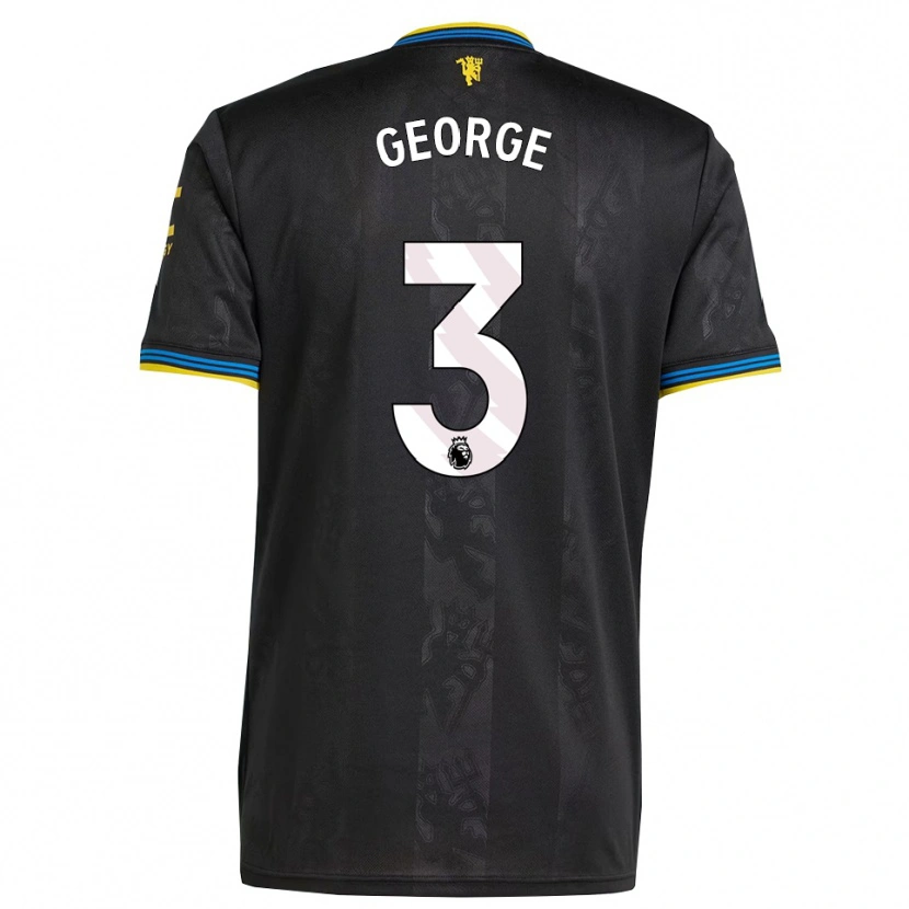 Danxen Men Gabby George #3 Black Yellow Blue Third Jersey 2025/26 T-Shirt