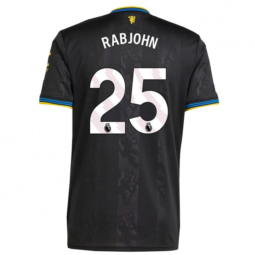 Danxen Men Evie Rabjohn #25 Black Yellow Blue Third Jersey 2025/26 T-Shirt
