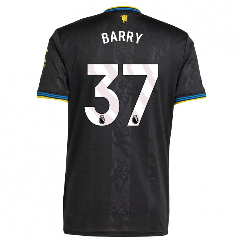 Danxen Men Keira Barry #37 Black Yellow Blue Third Jersey 2025/26 T-Shirt
