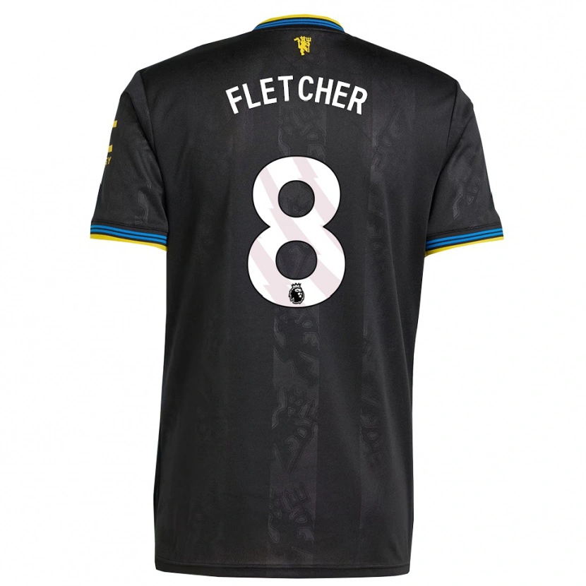 Danxen Men Tyler Fletcher #8 Black Yellow Blue Third Jersey 2025/26 T-Shirt