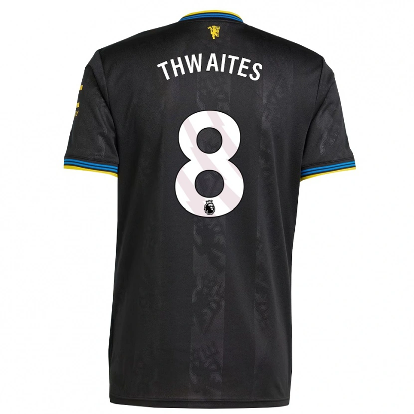 Danxen Men Jim Thwaites #8 Black Yellow Blue Third Jersey 2025/26 T-Shirt