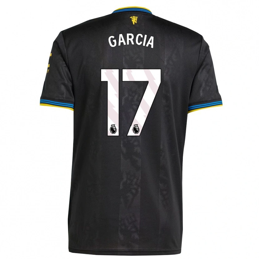Danxen Men Lucia Garcia #17 Black Yellow Blue Third Jersey 2025/26 T-Shirt