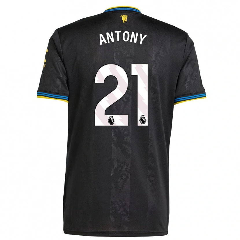 Danxen Men Antony #21 Black Yellow Blue Third Jersey 2025/26 T-Shirt
