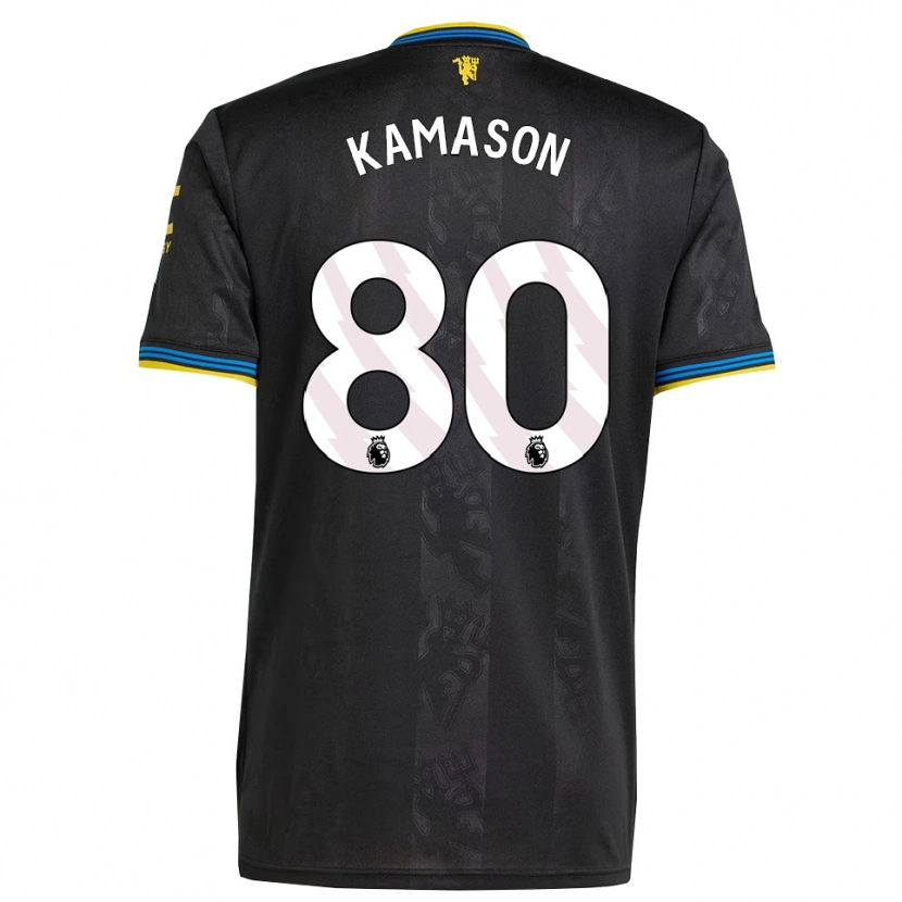 Danxen Men Jaydan Kamason #80 Black Yellow Blue Third Jersey 2025/26 T-Shirt