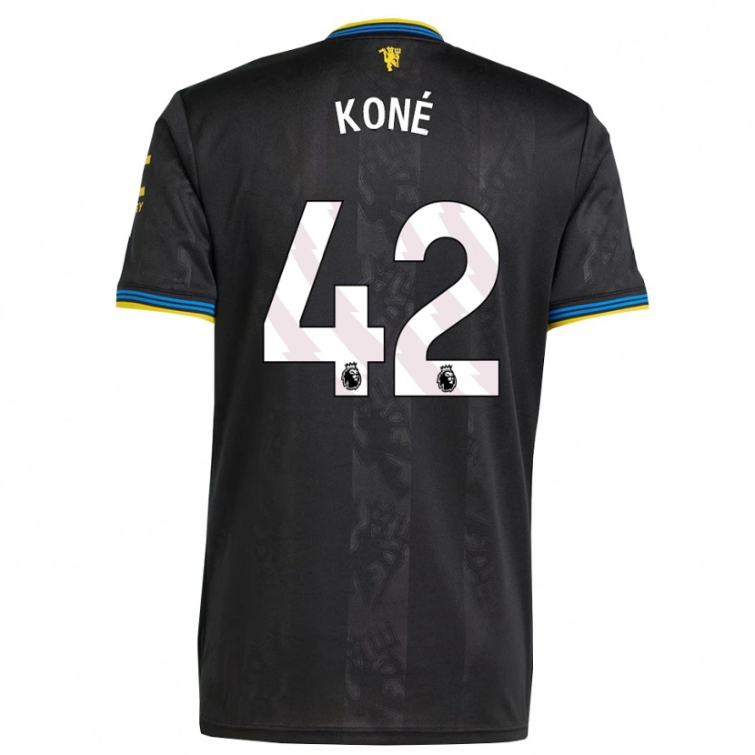 Danxen Men Sékou Koné #42 Black Yellow Blue Third Jersey 2025/26 T-Shirt