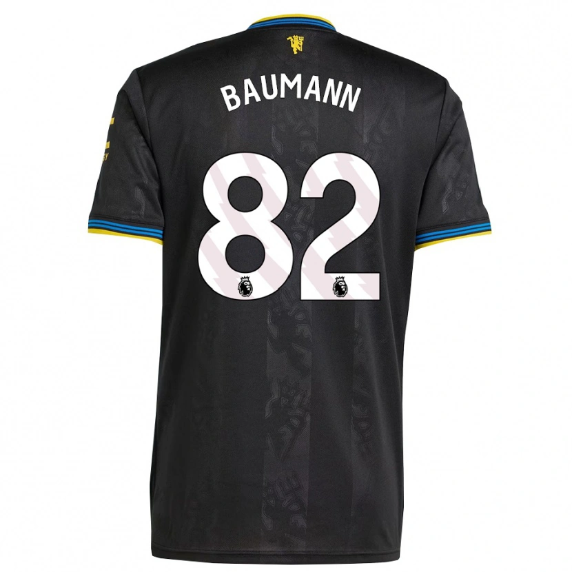 Danxen Men Zach Baumann #82 Black Yellow Blue Third Jersey 2025/26 T-Shirt