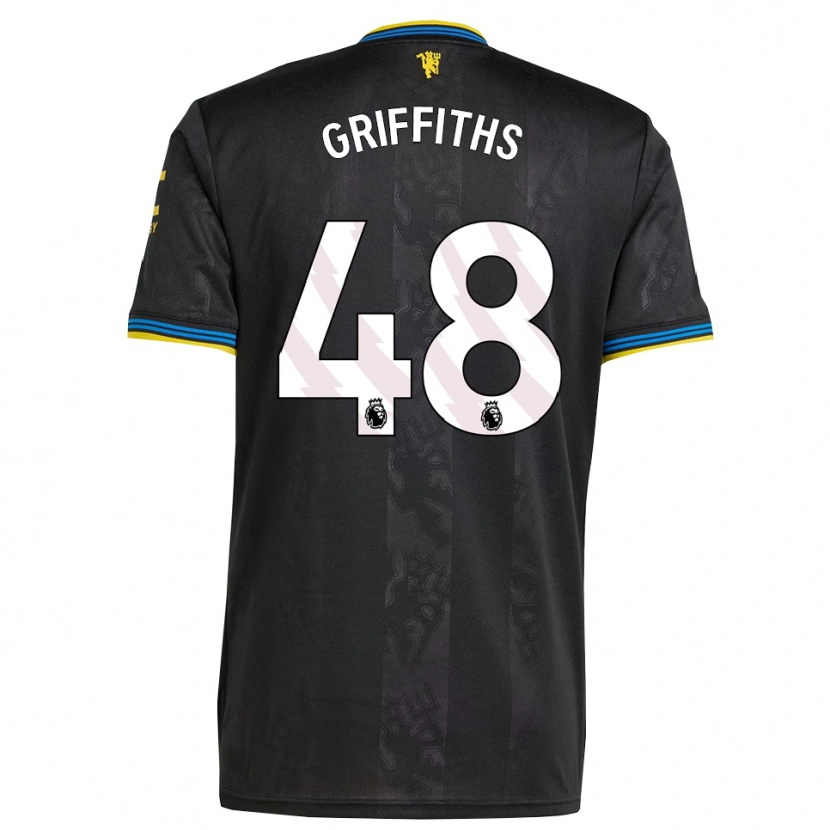 Danxen Men Mared Griffiths #48 Black Yellow Blue Third Jersey 2025/26 T-Shirt