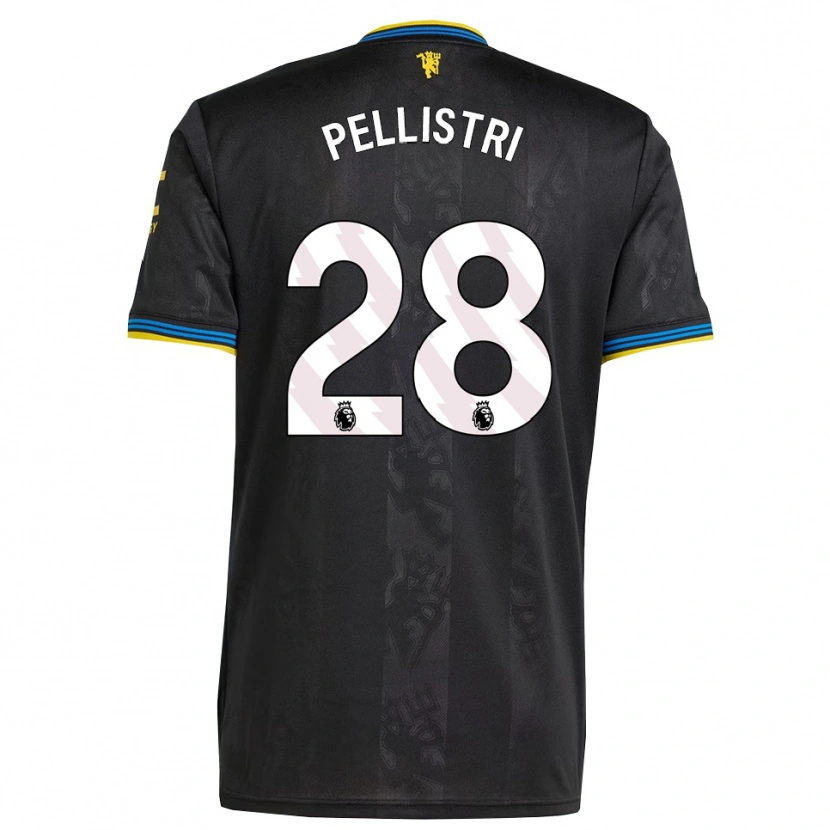 Danxen Men Facundo Pellistri #28 Black Yellow Blue Third Jersey 2025/26 T-Shirt