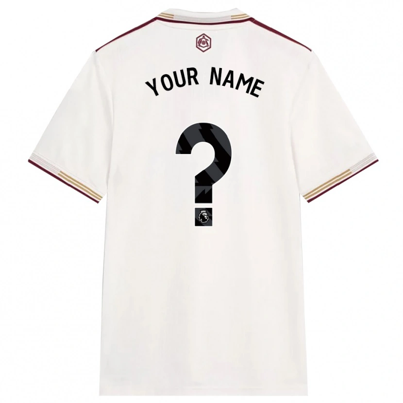 Danxen Men Your Name #0 Off White Burgundy Third Jersey 2025/26 T-Shirt
