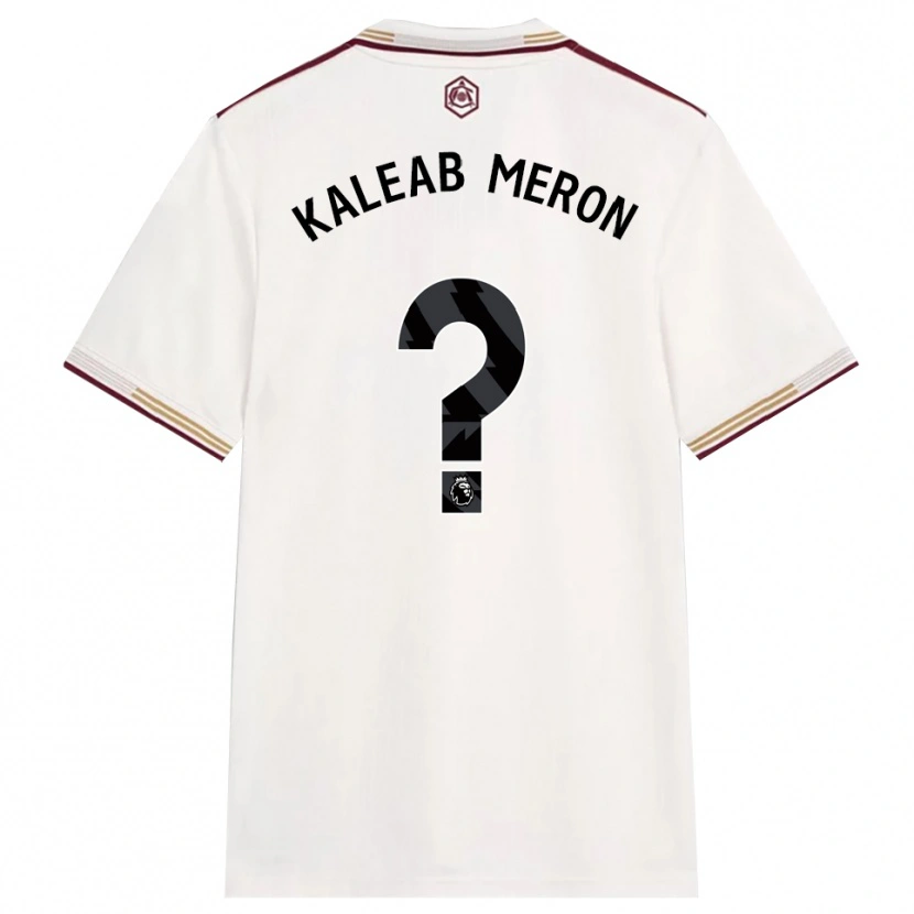 Danxen Men Kaleab Meron #0 Off White Burgundy Third Jersey 2025/26 T-Shirt
