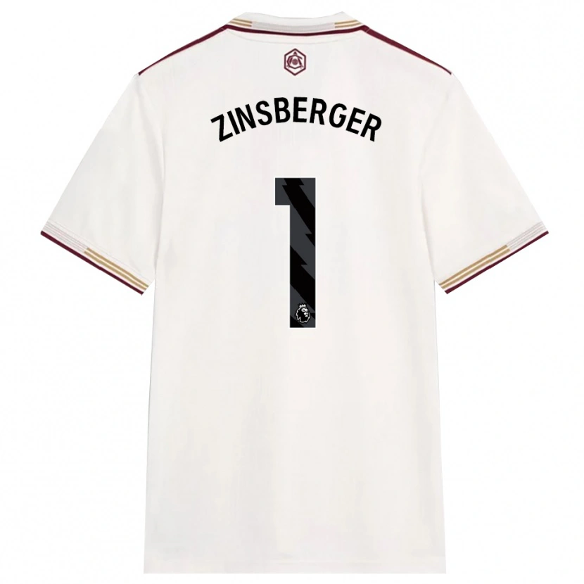 Danxen Men Manuela Zinsberger #1 Off White Burgundy Third Jersey 2025/26 T-Shirt