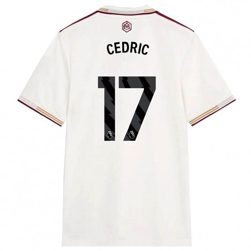 Danxen Men Cedric Soares #17 Off White Burgundy Third Jersey 2025/26 T-Shirt