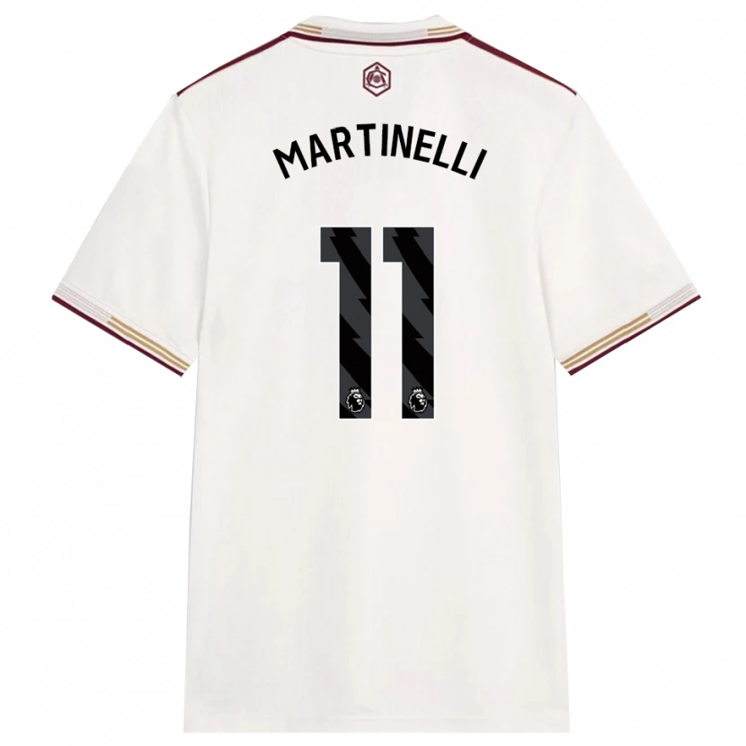 Danxen Men Gabriel Martinelli #11 Off White Burgundy Third Jersey 2025/26 T-Shirt