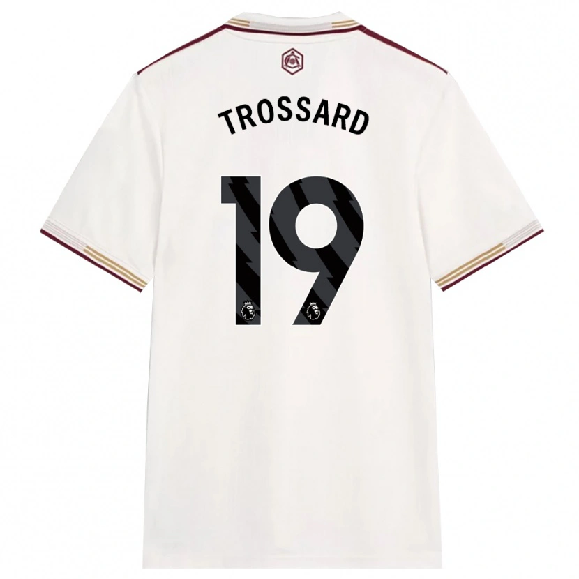 Danxen Men Leandro Trossard #19 Off White Burgundy Third Jersey 2025/26 T-Shirt