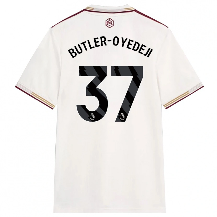 Danxen Men Nathan Butler-Oyedeji #37 Off White Burgundy Third Jersey 2025/26 T-Shirt