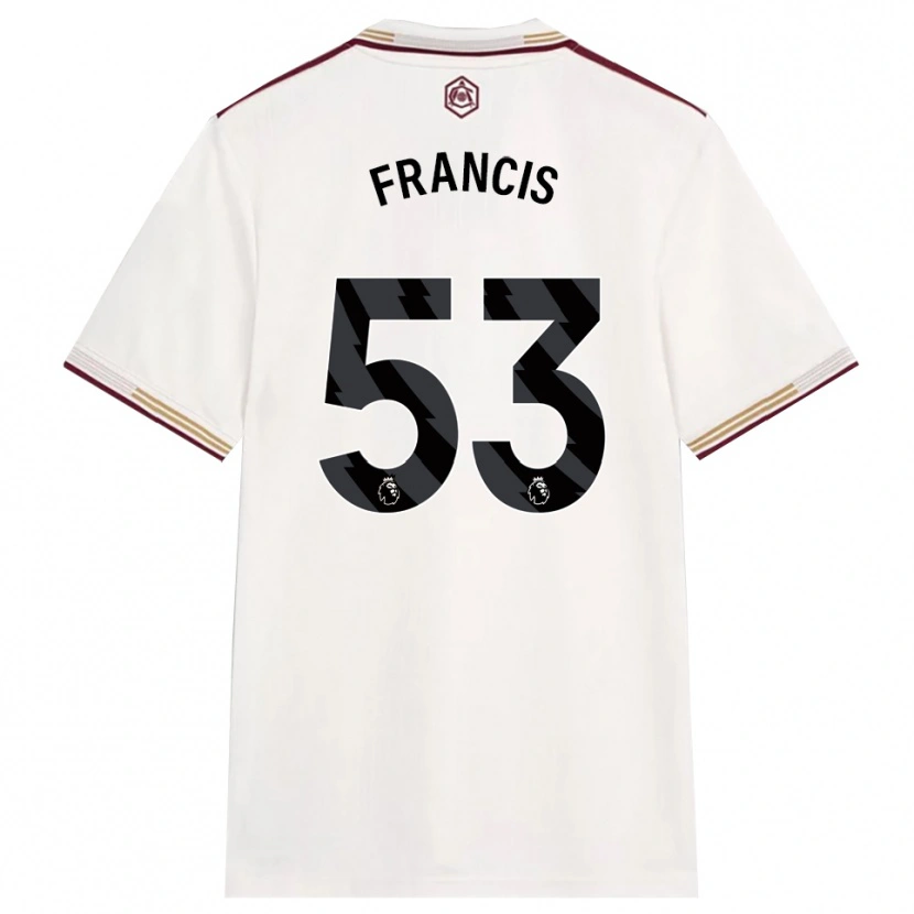 Danxen Men Jack Henry Francis #53 Off White Burgundy Third Jersey 2025/26 T-Shirt