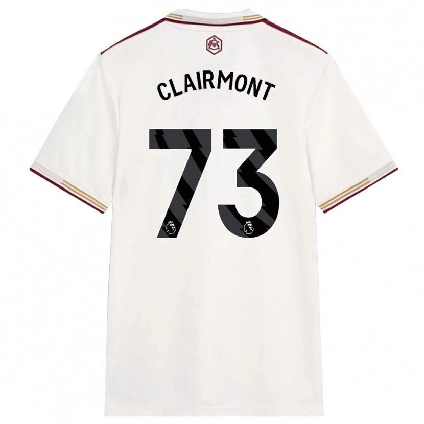 Danxen Men Reece Clairmont #73 Off White Burgundy Third Jersey 2025/26 T-Shirt