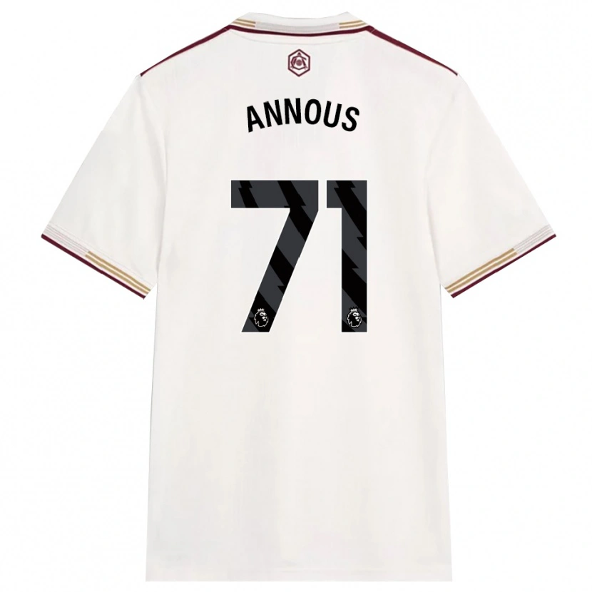Danxen Men Andre Harriman-Annous #71 Off White Burgundy Third Jersey 2025/26 T-Shirt