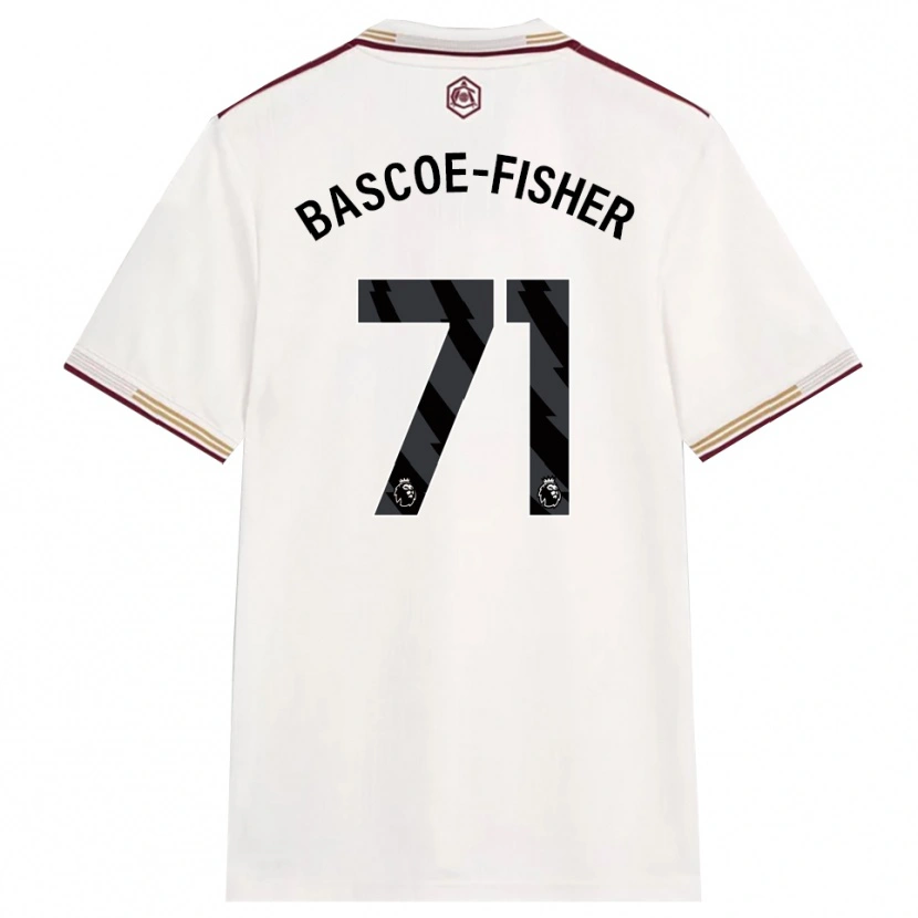 Danxen Men Jakai Bascoe-Fisher #71 Off White Burgundy Third Jersey 2025/26 T-Shirt