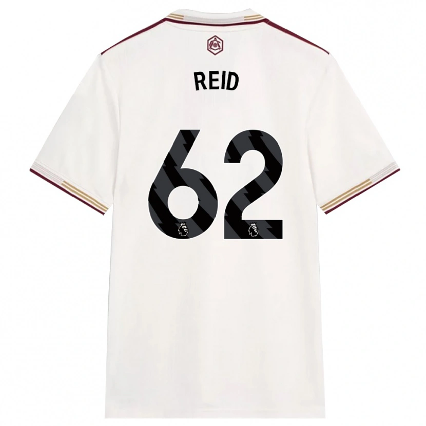 Danxen Men Katie Reid #62 Off White Burgundy Third Jersey 2025/26 T-Shirt