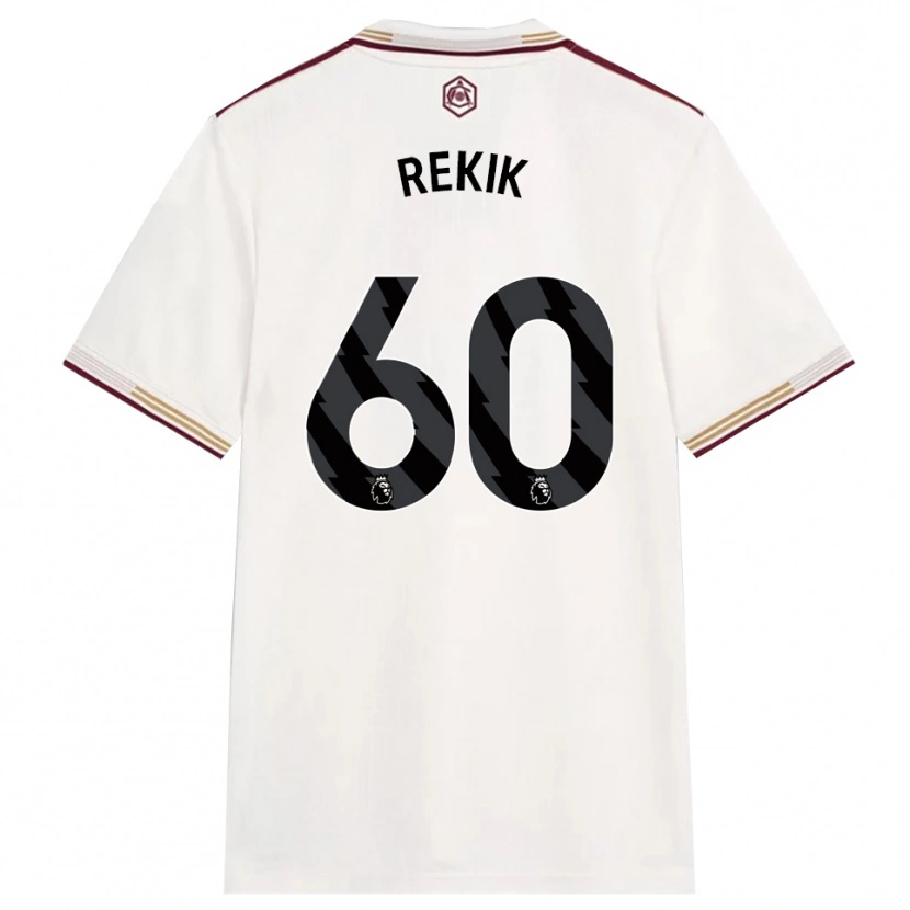 Danxen Men Omar Rekik #60 Off White Burgundy Third Jersey 2025/26 T-Shirt