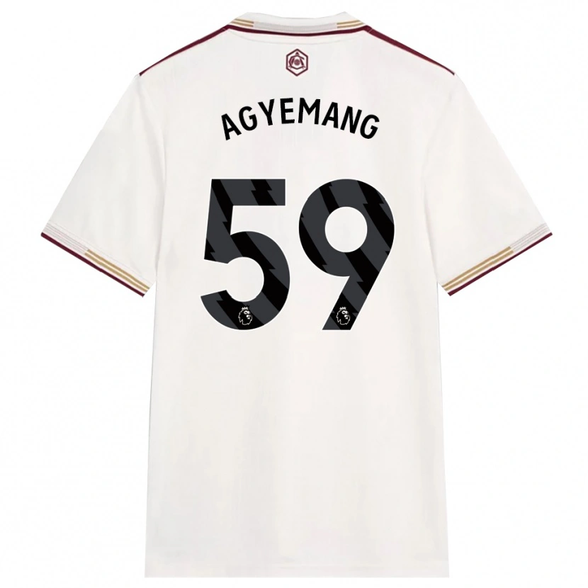 Danxen Men Michelle Agyemang #59 Off White Burgundy Third Jersey 2025/26 T-Shirt
