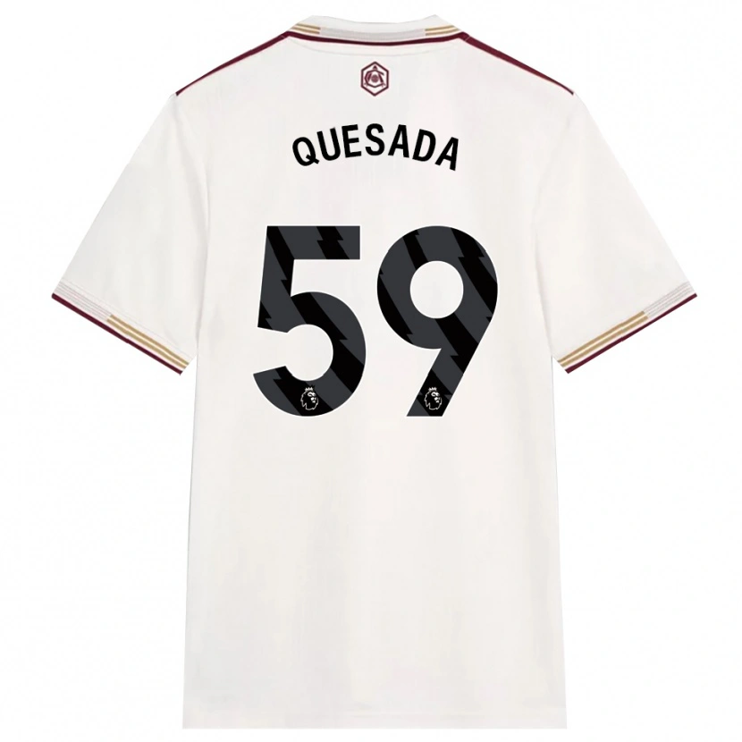 Danxen Men Elián Quesada #59 Off White Burgundy Third Jersey 2025/26 T-Shirt