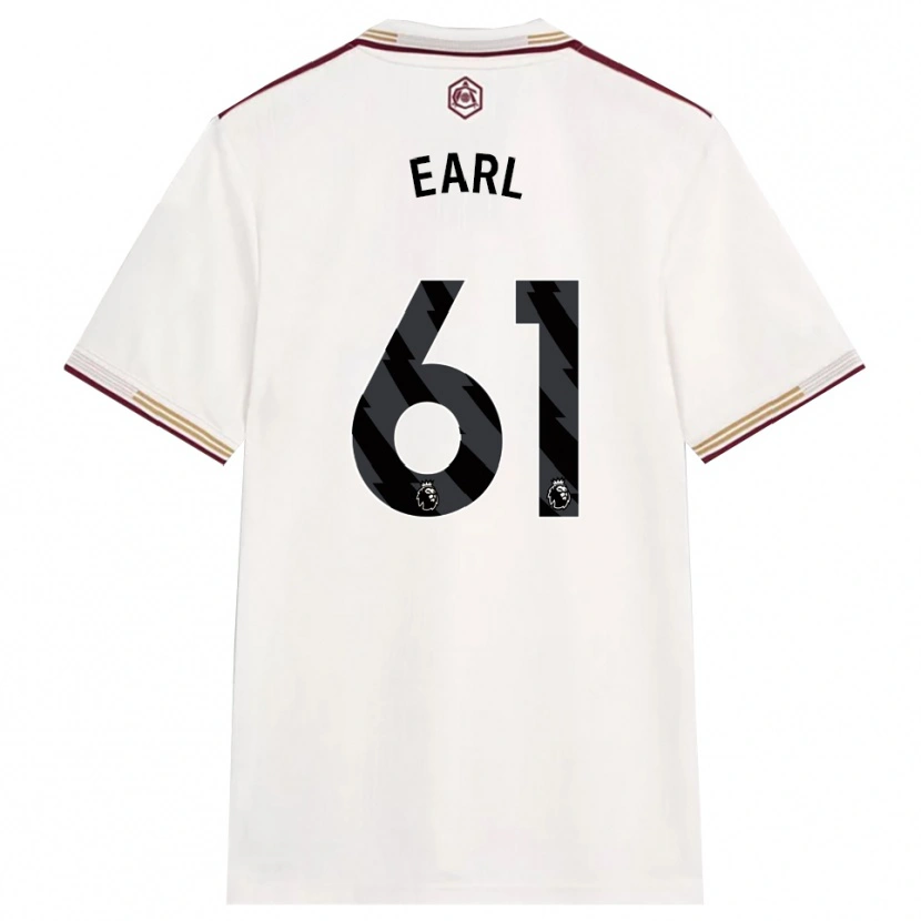 Danxen Men Madison Earl #61 Off White Burgundy Third Jersey 2025/26 T-Shirt