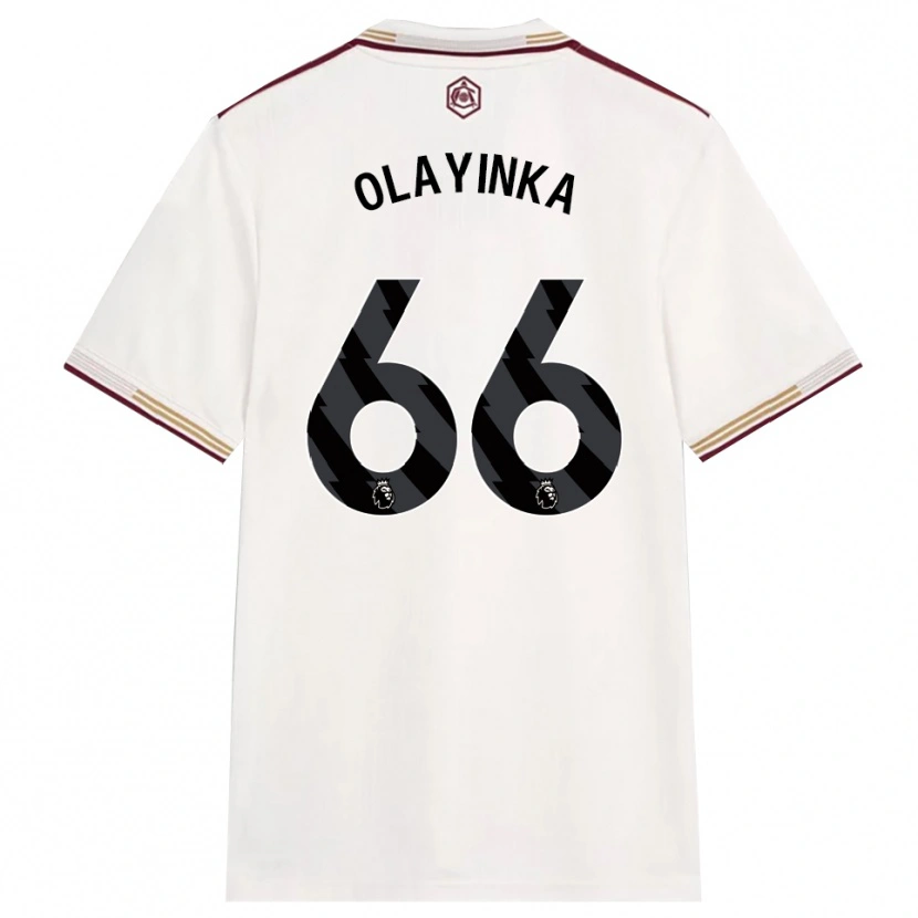 Danxen Men James Olayinka #66 Off White Burgundy Third Jersey 2025/26 T-Shirt