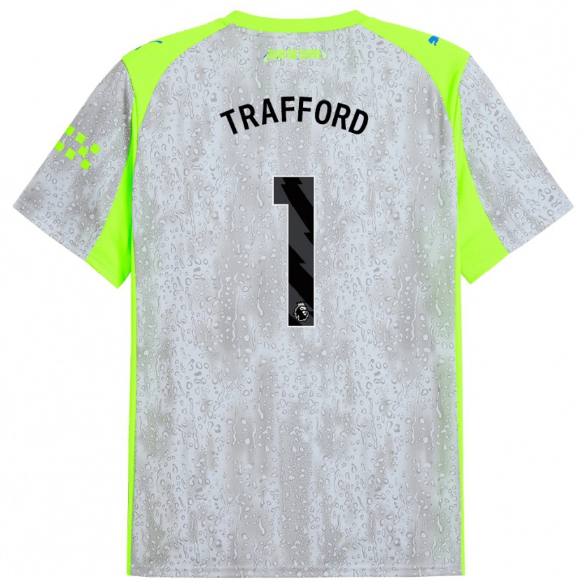 Danxen Men James Trafford #1 Gray Yellow Third Jersey 2025/26 T-Shirt