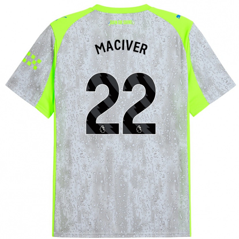 Danxen Men Sandy Maciver #22 Gray Yellow Third Jersey 2025/26 T-Shirt