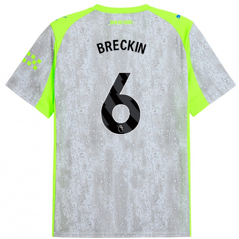 Danxen Men Kian Breckin #6 Gray Yellow Third Jersey 2025/26 T-Shirt