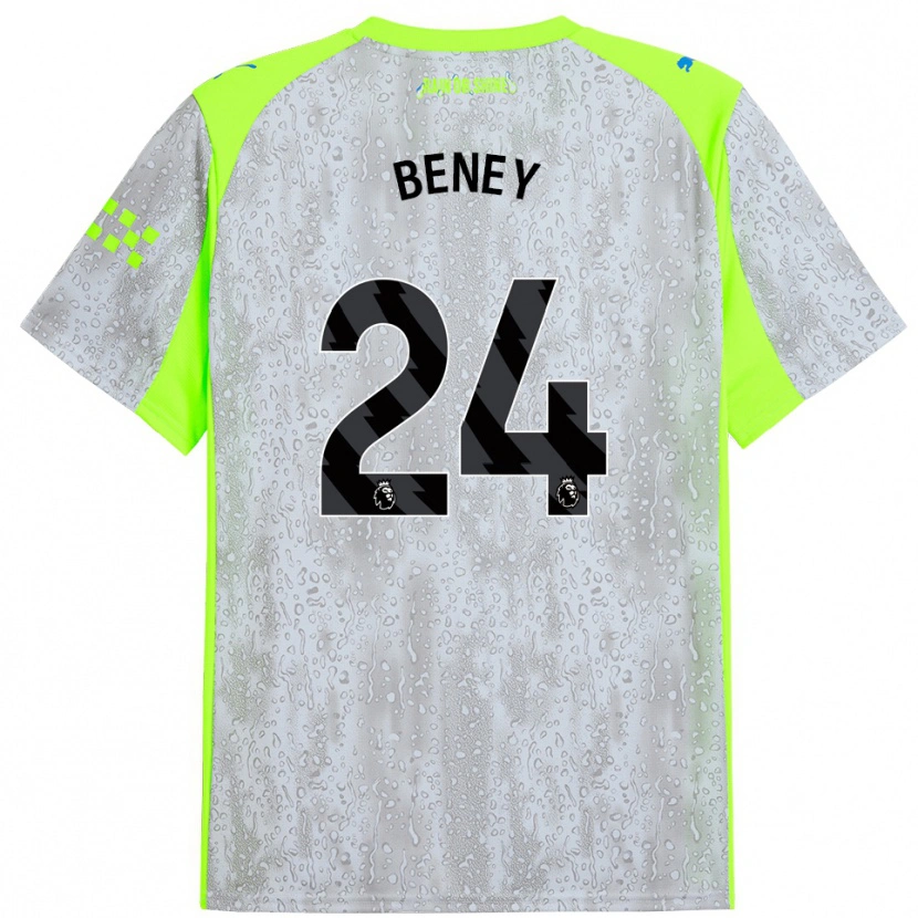 Danxen Men Iman Beney #24 Gray Yellow Third Jersey 2025/26 T-Shirt