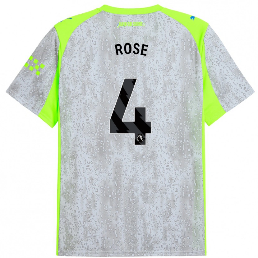 Danxen Men Jade Rose #4 Gray Yellow Third Jersey 2025/26 T-Shirt