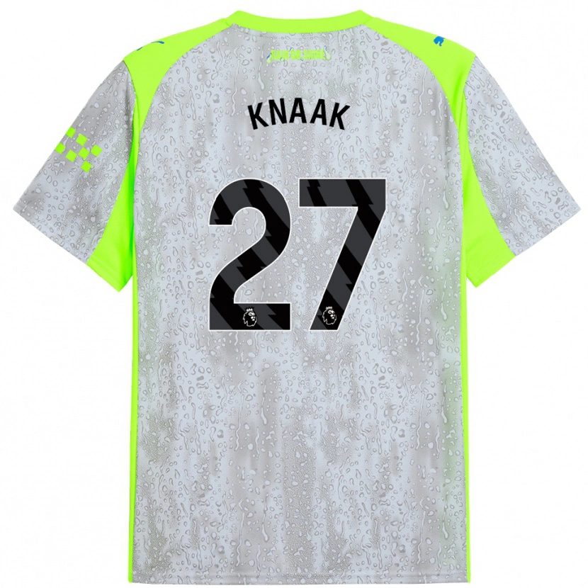 Danxen Men Rebecca Knaak #27 Gray Yellow Third Jersey 2025/26 T-Shirt