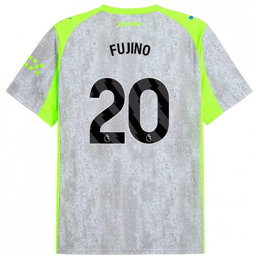 Danxen Men Aoba Fujino #20 Gray Yellow Third Jersey 2025/26 T-Shirt