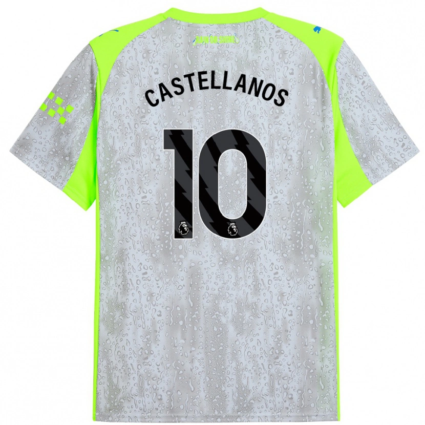 Danxen Men Deyna Castellanos #10 Gray Yellow Third Jersey 2025/26 T-Shirt
