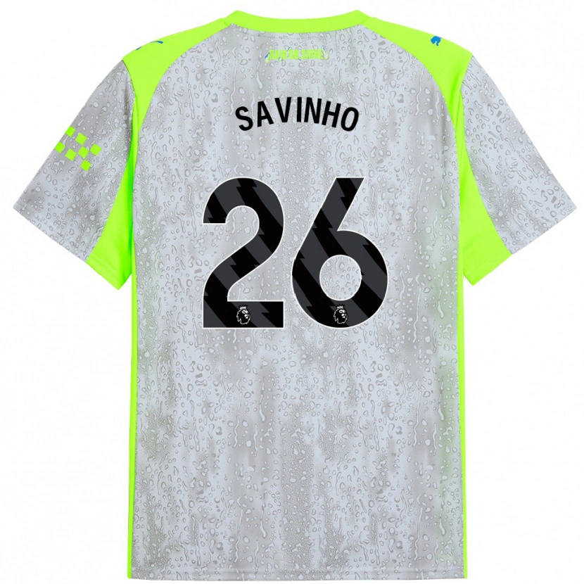 Danxen Men Savinho #26 Gray Yellow Third Jersey 2025/26 T-Shirt