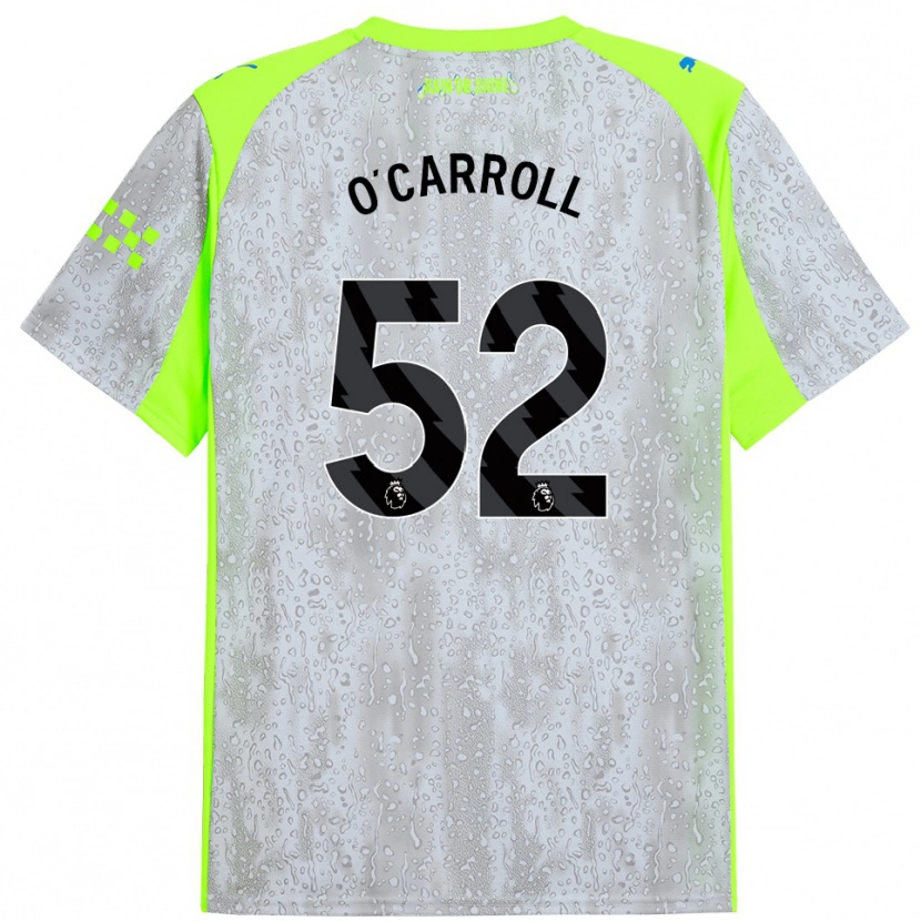 Danxen Men Eve O'carroll #52 Gray Yellow Third Jersey 2025/26 T-Shirt