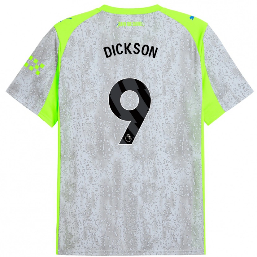 Danxen Men Will Dickson #9 Gray Yellow Third Jersey 2025/26 T-Shirt