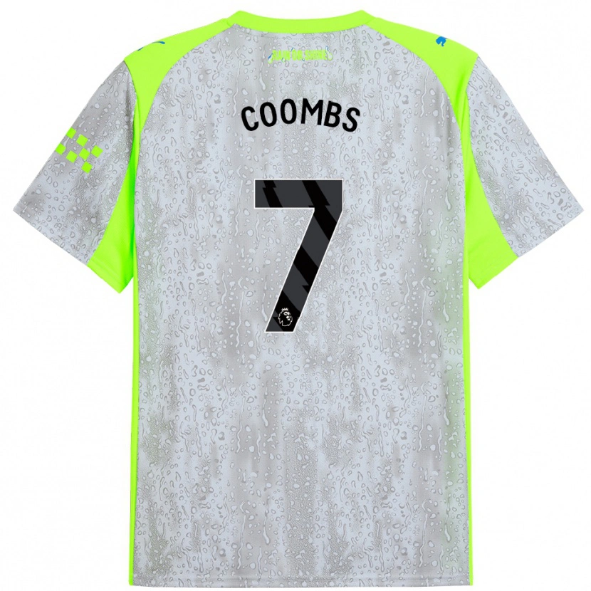 Danxen Men Laura Coombs #7 Gray Yellow Third Jersey 2025/26 T-Shirt