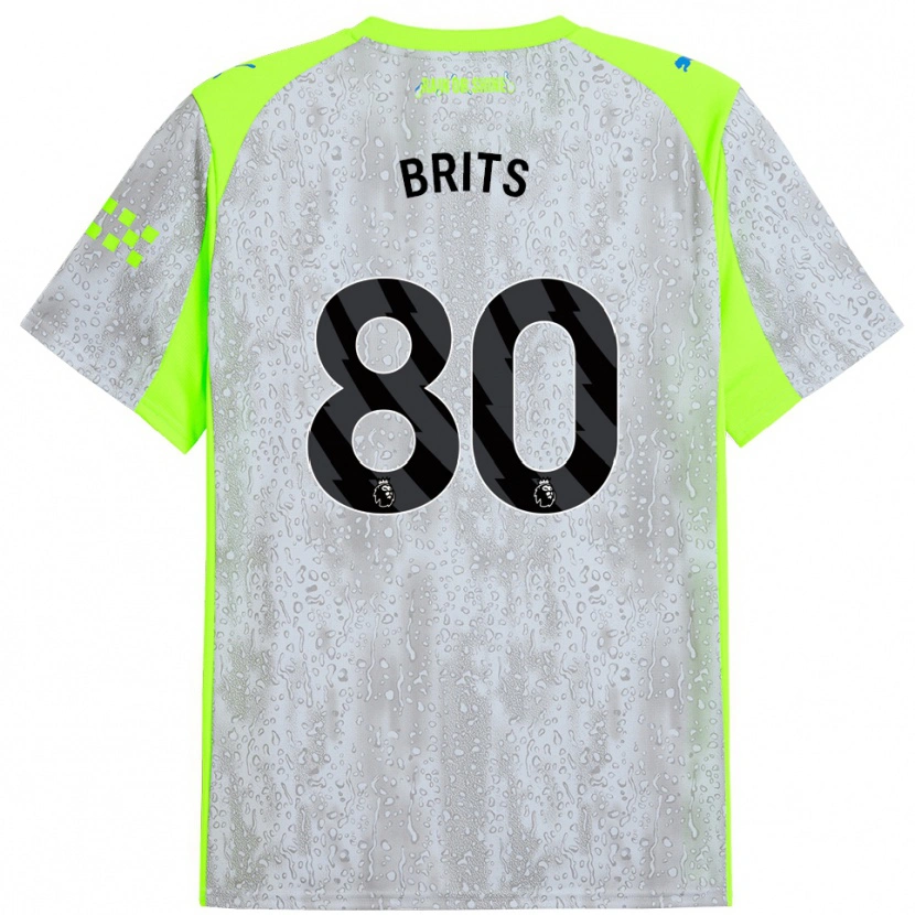 Danxen Men Spike Brits #80 Gray Yellow Third Jersey 2025/26 T-Shirt